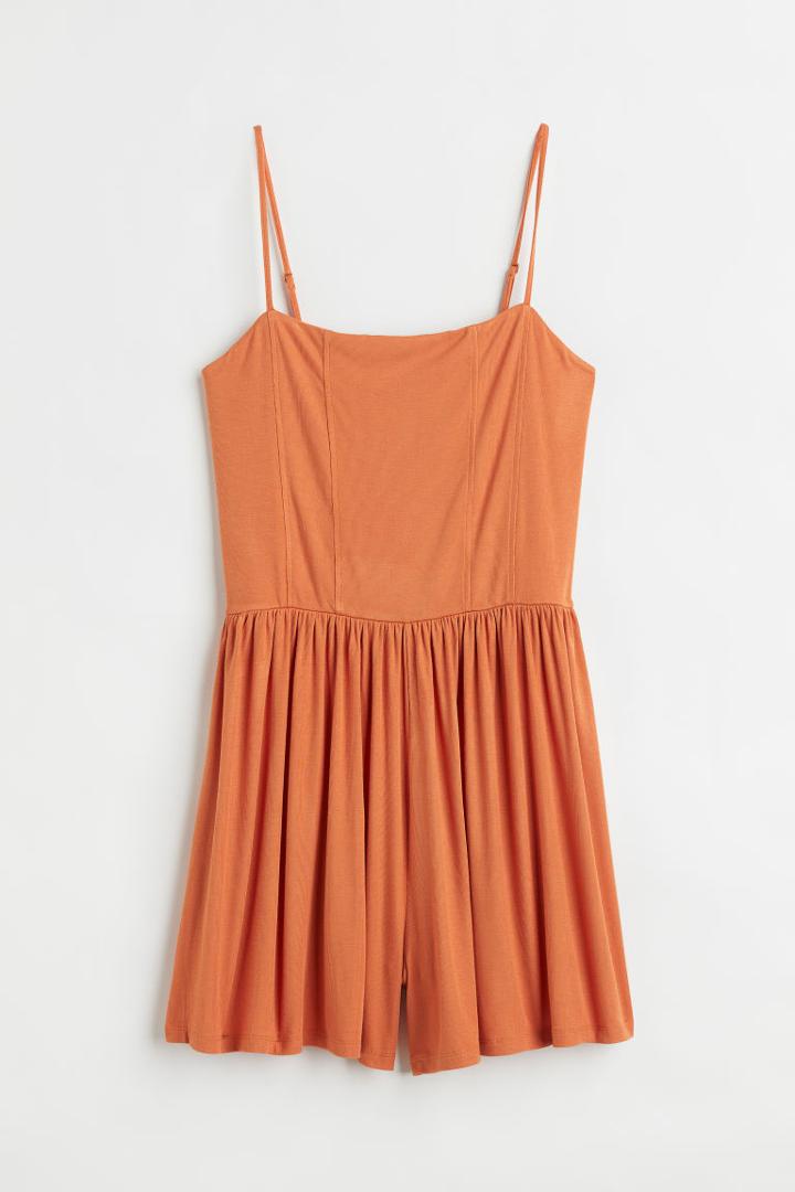 H & M - Jersey Romper - Orange