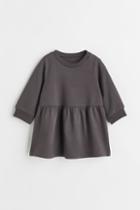 H & M - Cotton Sweatshirt Dress - Gray