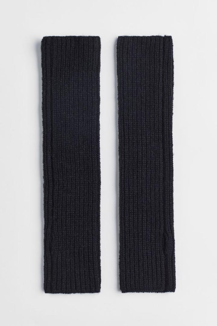 H & M - Rib-knit Arm Warmers - Black