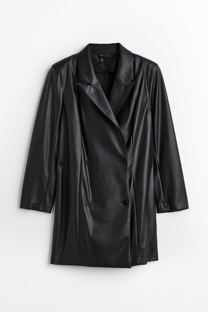 H & M - H & M+ Double-breasted Jacket Dress - Black