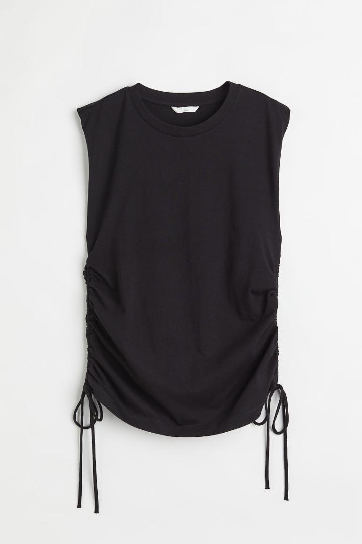 H & M - Mama Sleeveless Drawstring Top - Black