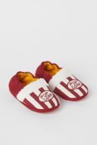 H & M - Soft Appliqud Slippers - Red