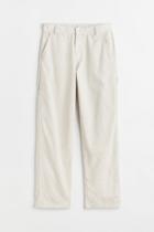 H & M - Relaxed Fit Corduroy Pants - Beige