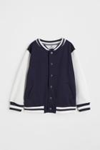 H & M - Motif-detail Baseball Jacket - Blue