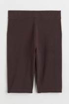 H & M - Cotton Jersey Cycling Shorts - Brown