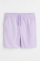 H & M - Regular Fit Cotton Shorts - Purple