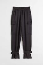 H & M - Jersey Cargo Pants - Black