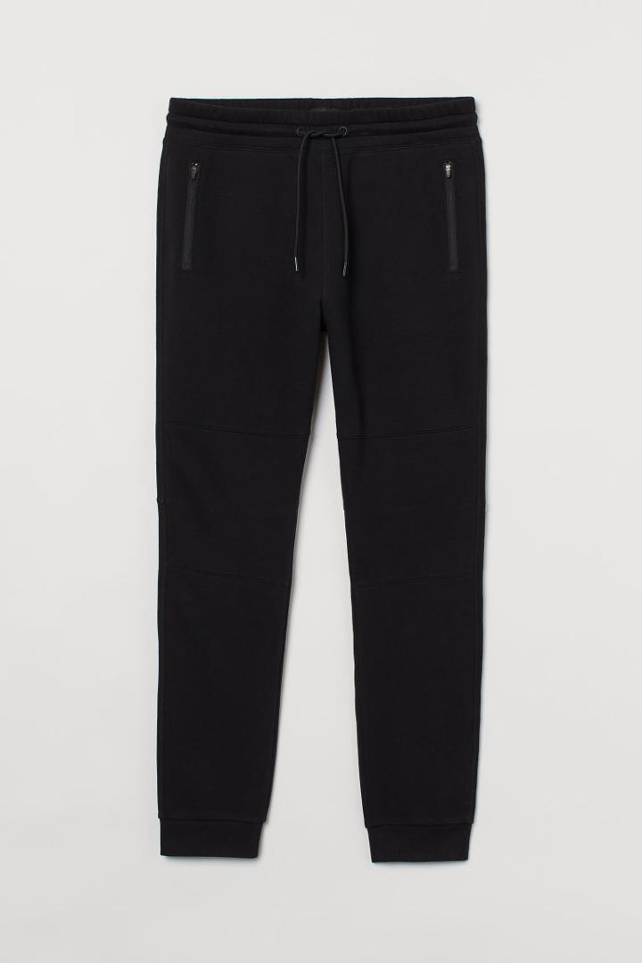 H & M - Skinny Fit Joggers - Black