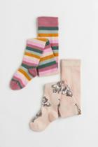 H & M - 2-pack Fine-knit Tights - Orange