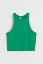 H & M - H & M+ Ribbed Tank Top - Green