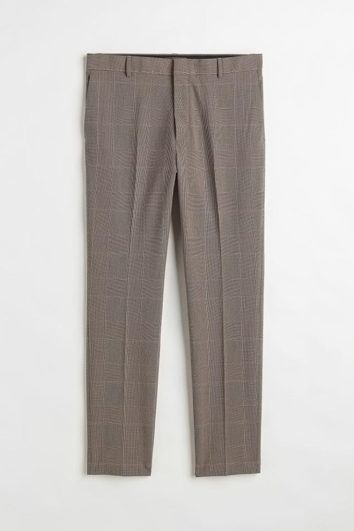 H & M - Slim Fit Pants - Gray
