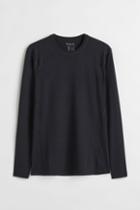 H & M - Slim Fit Fast-drying Sports Shirt - Black