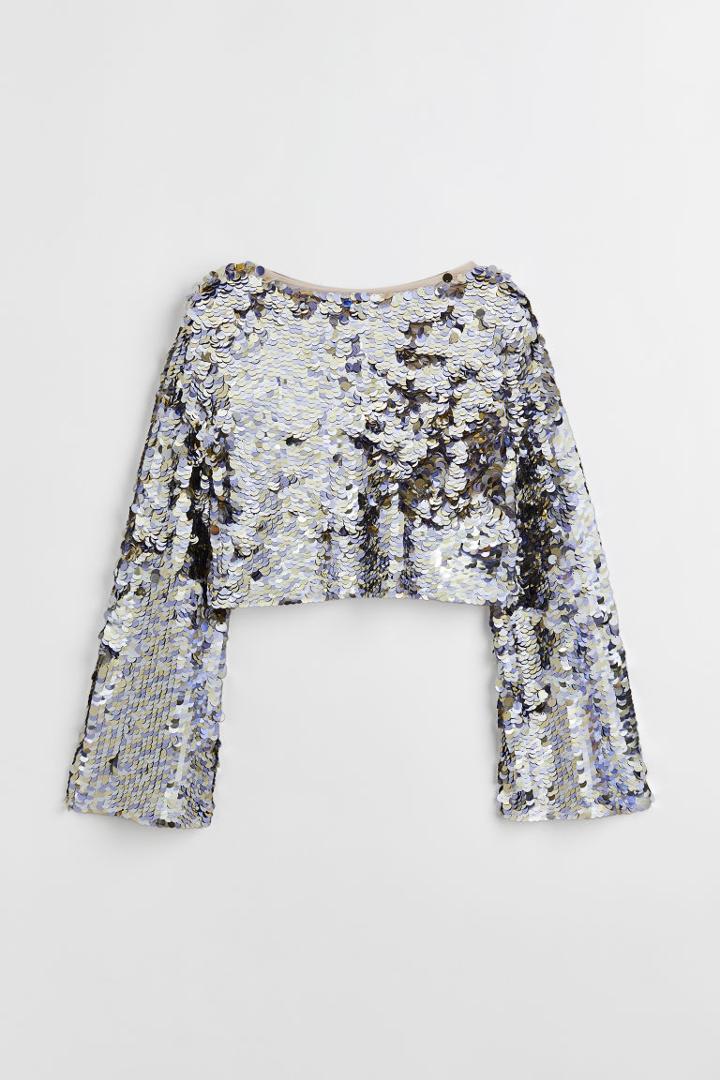 H & M - Sequined Top - Pink