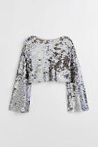 H & M - Sequined Top - Pink