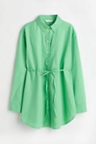 H & M - Mama Cotton Poplin Shirt - Green