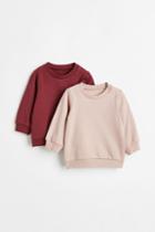 H & M - 2-pack Cotton Sweatshirts - Pink
