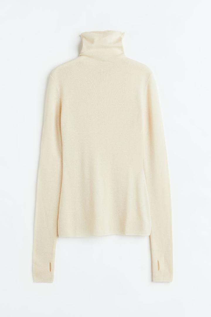 H & M - Cashmere-blend Turtleneck - White