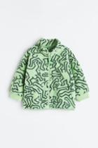 H & M - Printed Pile Jacket - Green