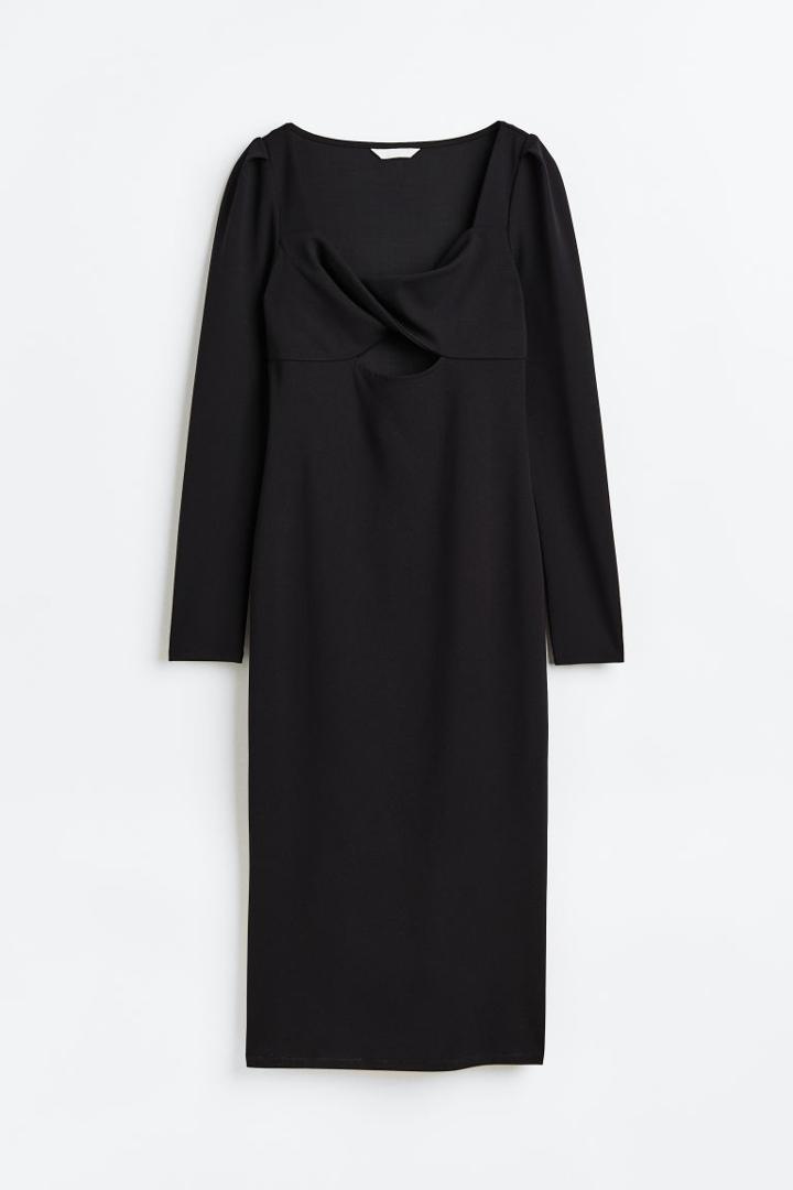 H & M - Cut-out Bodycon Dress - Black