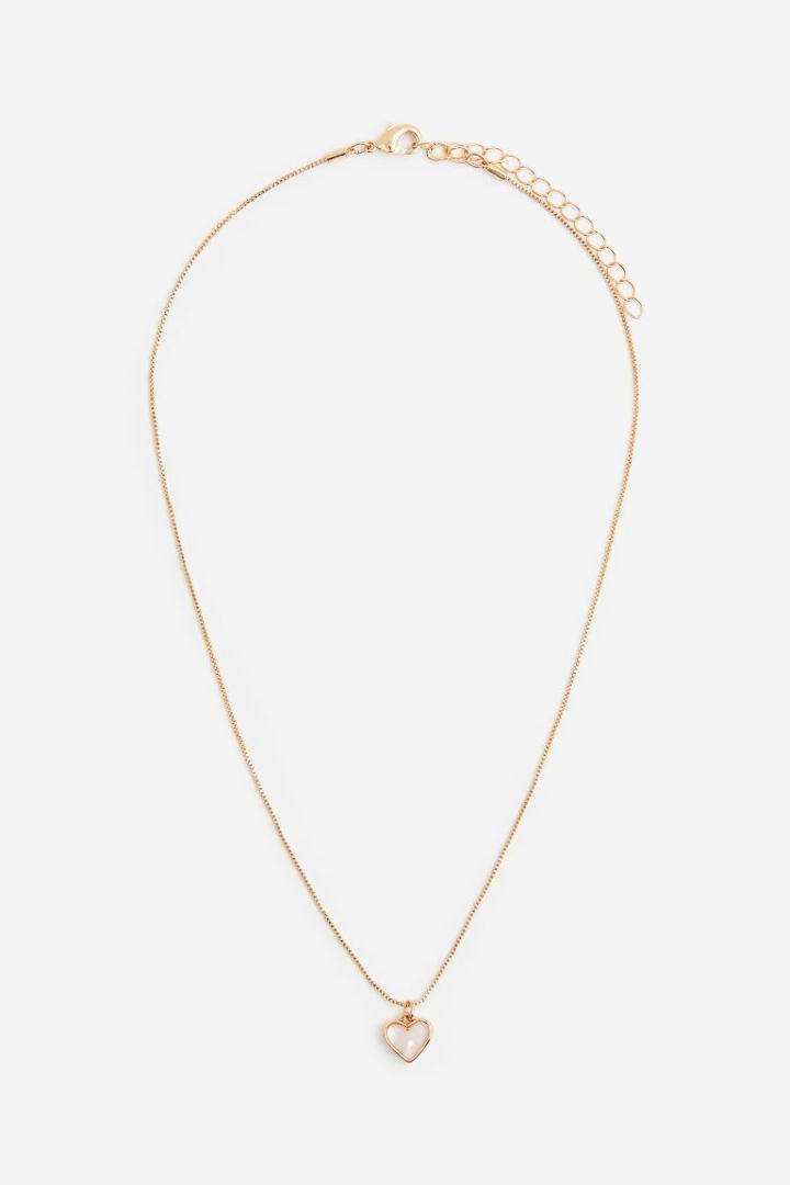 H & M - Pendant Necklace - White