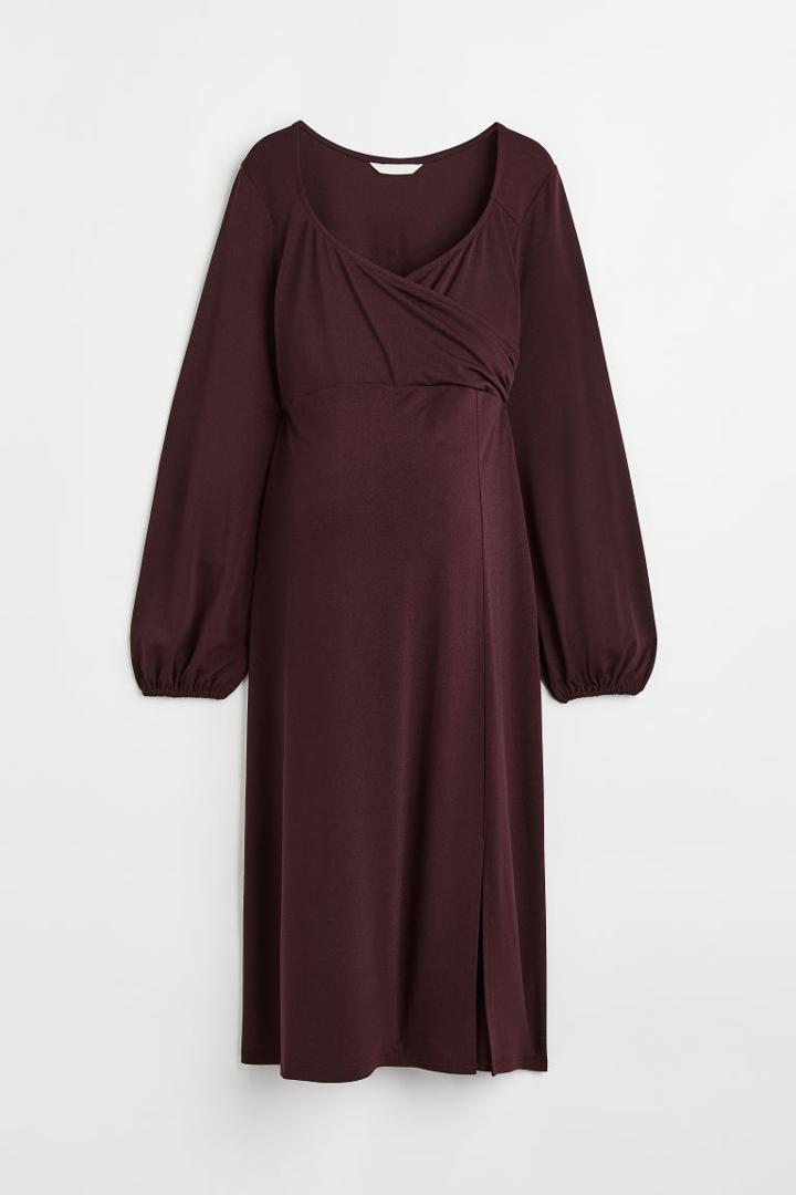 H & M - Mama Wrapover Jersey Dress - Red