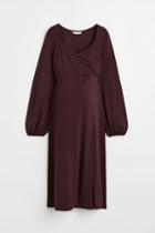 H & M - Mama Wrapover Jersey Dress - Red