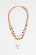H & M - Four-strand Beaded Necklace - Gold