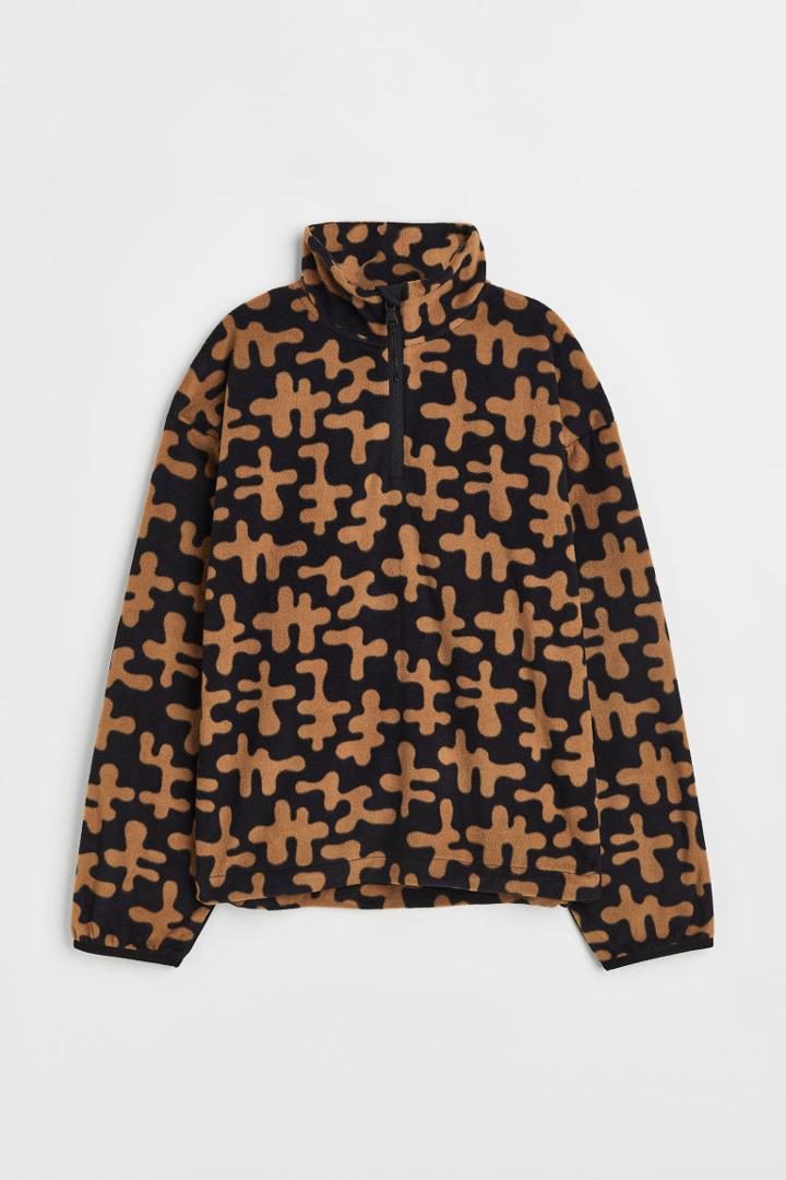 H & M - Fast-drying Fleece Sports Top - Black