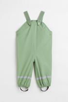 H & M - Rain Pants With Suspenders - Green