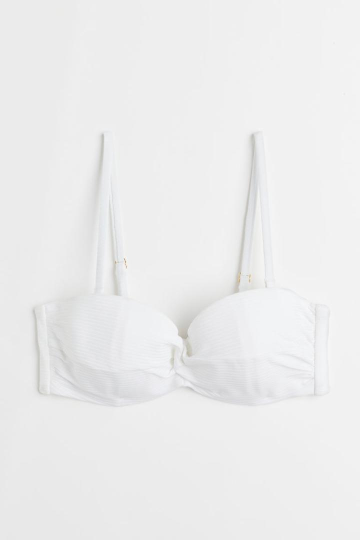 H & M - Balconette Bikini Top - White