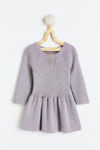 H & M - Fine-knit Cotton Dress - Gray
