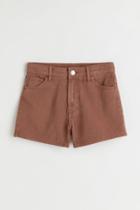H & M - Relaxed High Denim Shorts - Beige