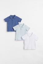 H & M - 3-pack Polo Shirts - White