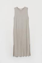 H & M - Sleeveless Jersey Dress - Brown