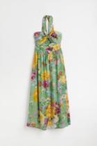 H & M - Long Halterneck Dress - Green