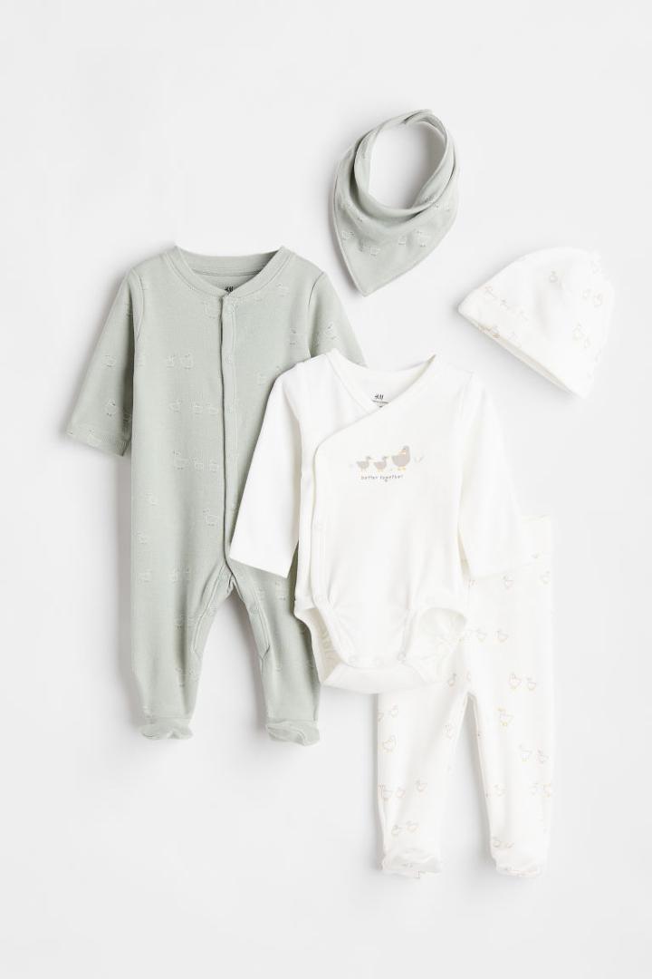 H & M - 5-piece Set - Green