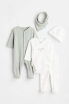 H & M - 5-piece Set - Green