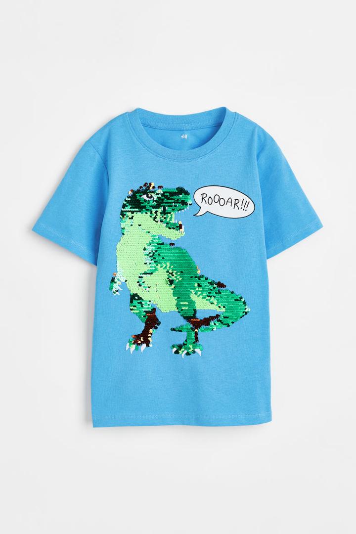 H & M - Interactive-design T-shirt - Blue
