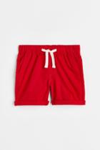 H & M - Cotton Poplin Shorts - Red