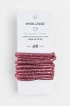 H & M - Glittery Shoe Laces - Pink