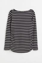 H & M - Mama Long-sleeved Cotton Top - Black