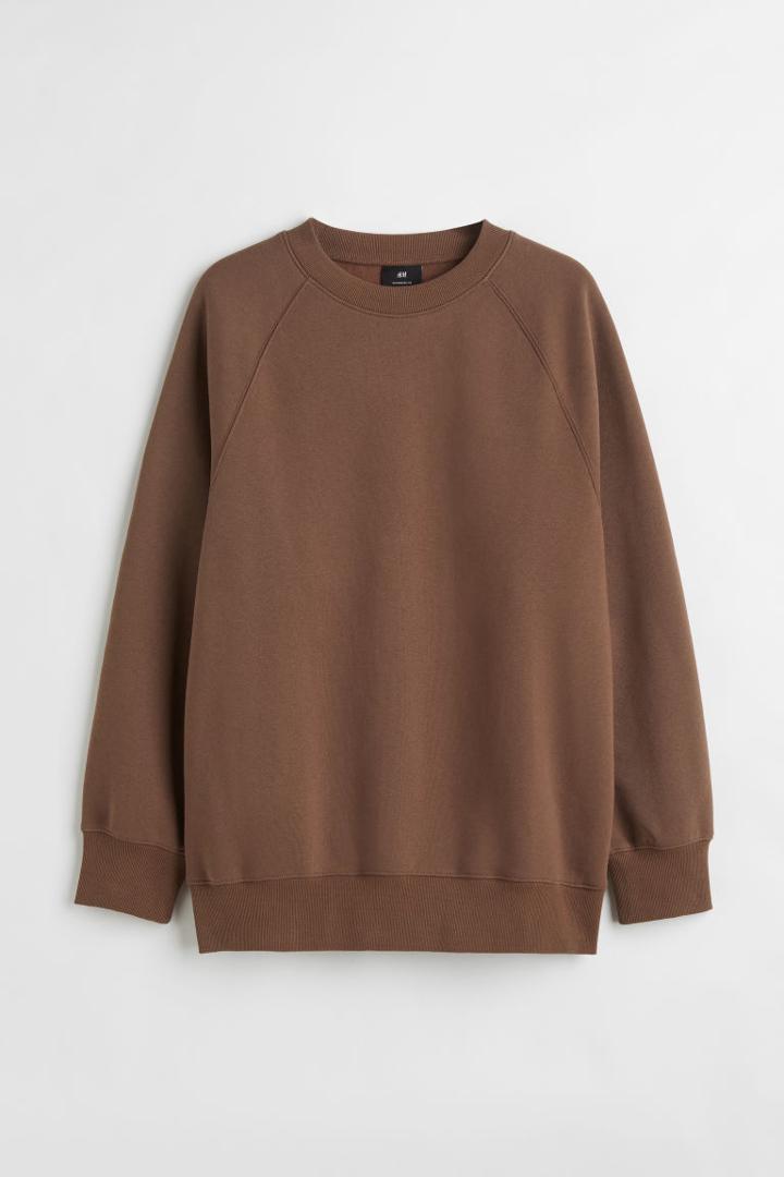 H & M - Oversized Fit Sweatshirt - Beige