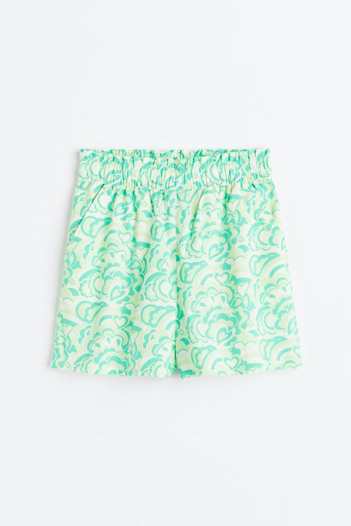 H & M - Pull-on Cotton Shorts - Yellow