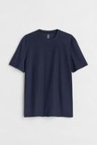 H & M - Regular Fit Short-sleeved Sports Shirt - Blue
