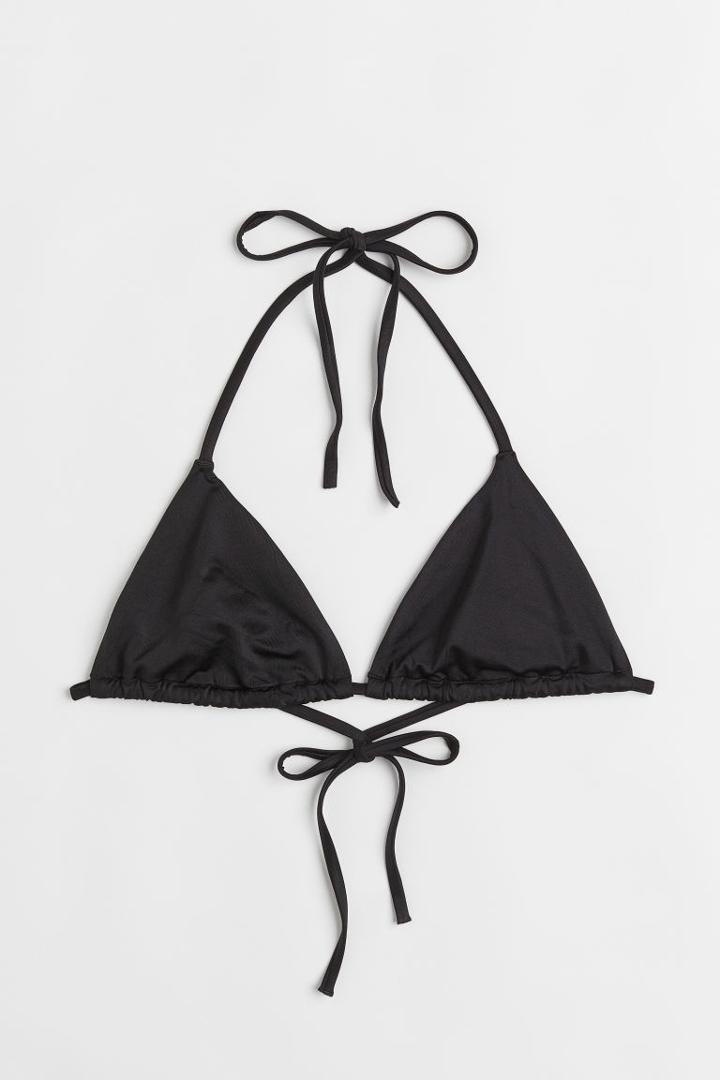 H & M - Triangle Bikini Top - Black