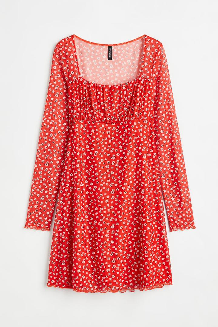 H & M - Mesh Dress - Orange