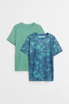 H & M - 2-pack Sports Shirts - Green