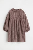 H & M - Balloon-sleeved Cotton Dress - Red
