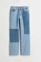 H & M - Straight Fit Low Jeans - Blue