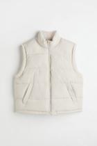 H & M - H & M+ Stand-up-collar Puffer Vest - Beige